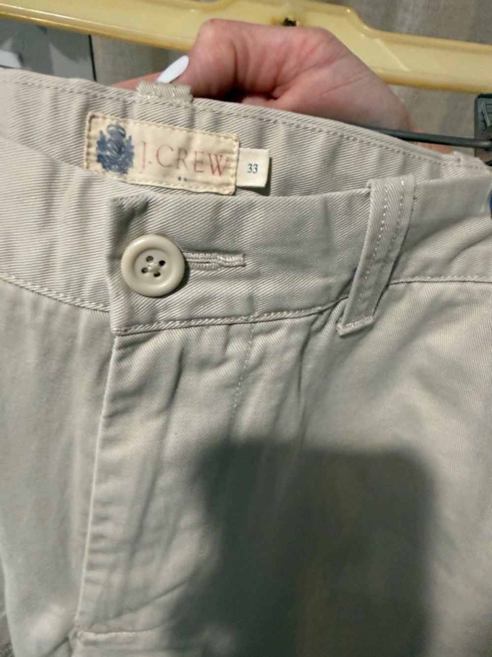 J. Crew Men's Flat-Front Khaki Shorts - Light Beige - Picture 3 of 5